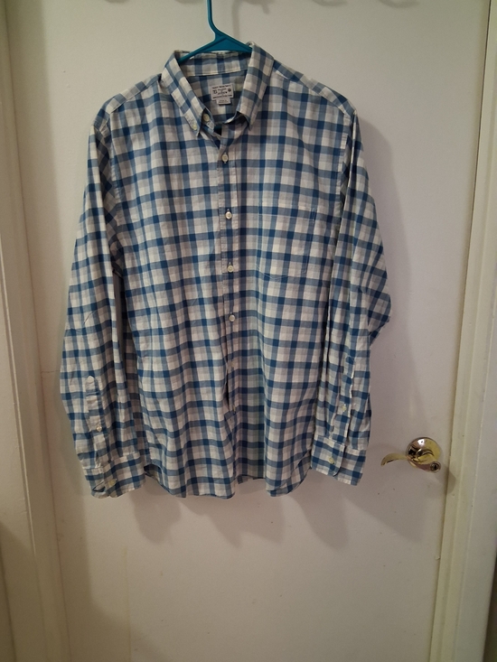 J. Crew Other - Vintage Tailored J Crew Shirt Mens XL Multi-Blue Plaid Button Down 100% Cotton